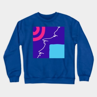 Urban Violet Conflict Abstract Art Crewneck Sweatshirt